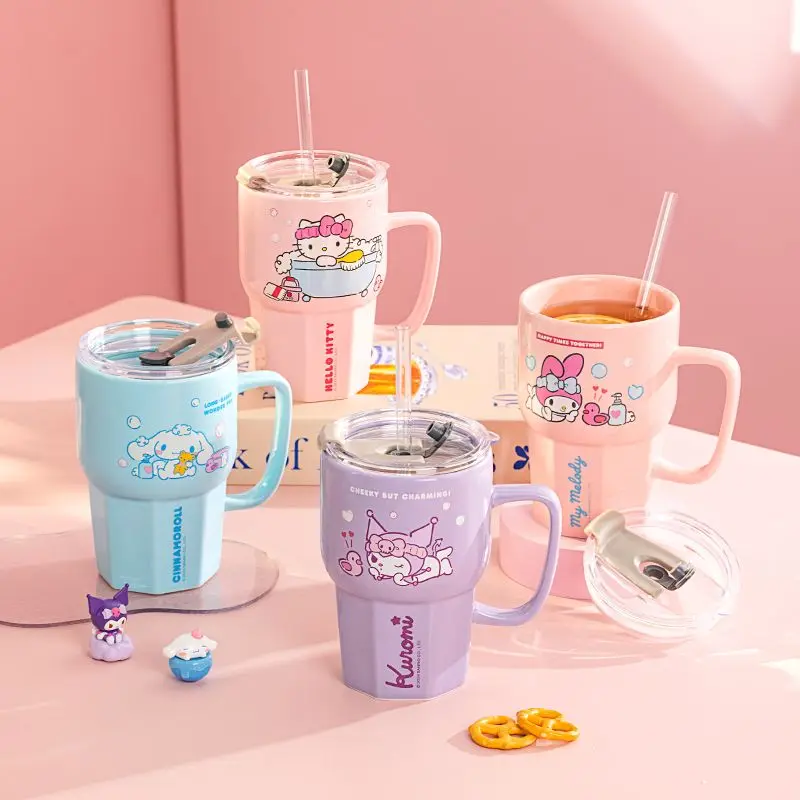 Sanrio Hello Kitty Anime Kawaii Ins Fashion Water Mug Cute Kuromi My Melody Large Capacity Ceramic Straw Bottle Gifts for Girls
Sanrio Hello Kitty Anime Kawaii Ins Fashion Water Mug Cute Kuromi My Melody Large Capacity Ceramic Straw Bottle Gifts for Girls