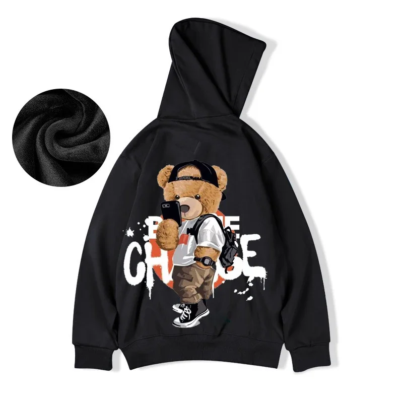 Hip Hop Streetwear Loose Hooded Sweatshirt Casual Y2K Clothes Funny Selfie Bear Print Graphic Hoodies For Men
Hip Hop Streetwear Loose Hooded Sweatshirt Casual Y2K Clothes Funny Selfie Bear Print Graphic Hoodies For Men