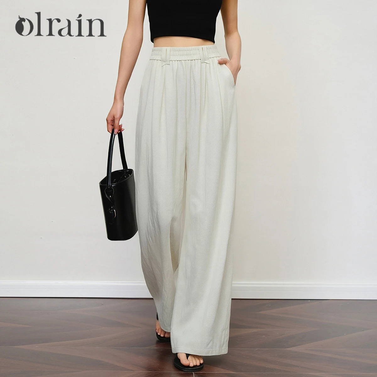 OLrain High Waist Casual Wide Leg Pants Women's Summer 2026 New Elastic Waist Commuter Minimalist Loose Trousers O58XK006386
OLrain High Waist Casual Wide Leg Pants Women's Summer 2026 New Elastic Waist Commuter Minimalist Loose Trousers O58XK006386