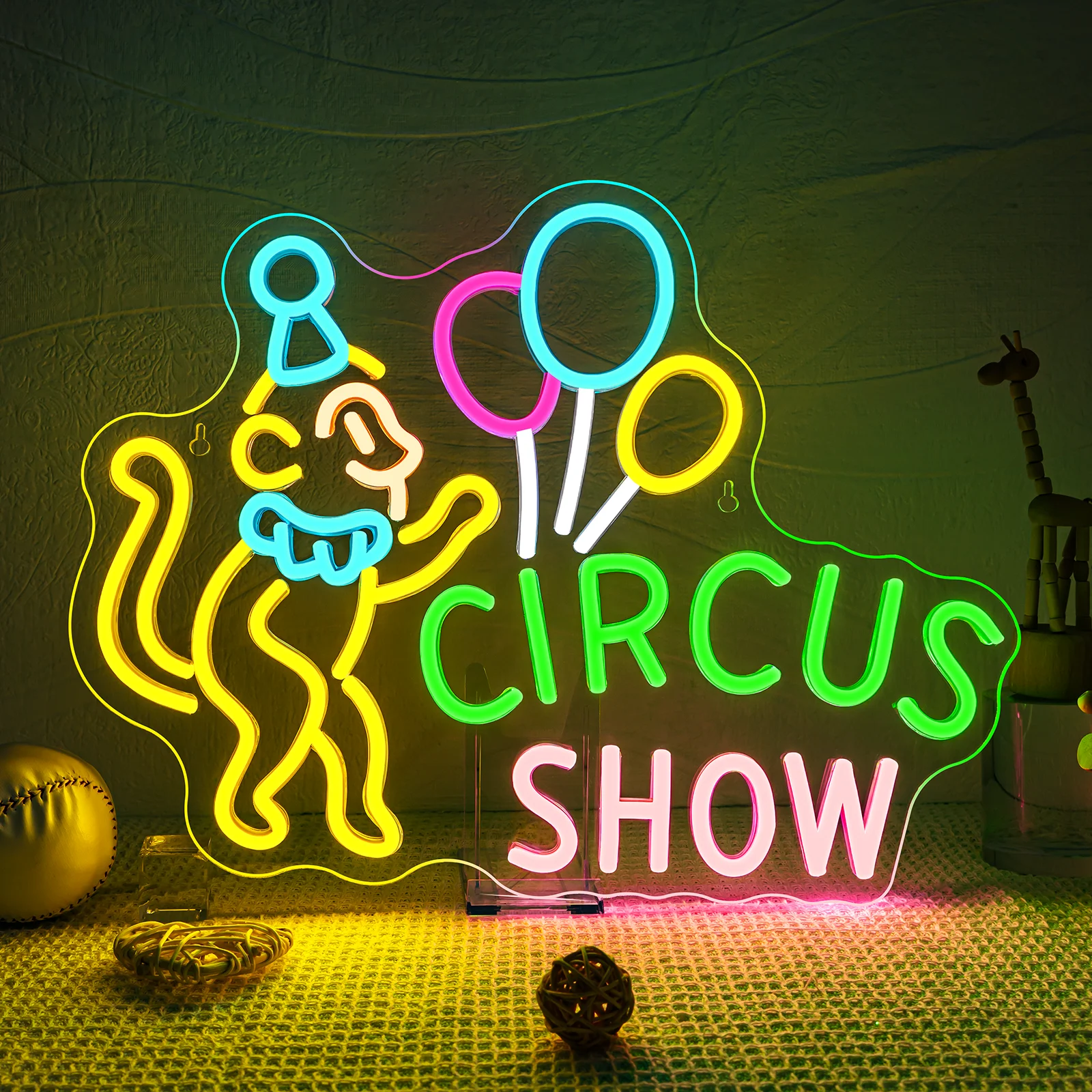 Colorful Circus Show Neon Sign Circus USB Powered Light Up Sign Wall Decor for Theme Kids Room Carnival Party Playroom
Colorful Circus Show Neon Sign Circus USB Powered Light Up Sign Wall Decor for Theme Kids Room Carnival Party Playroom