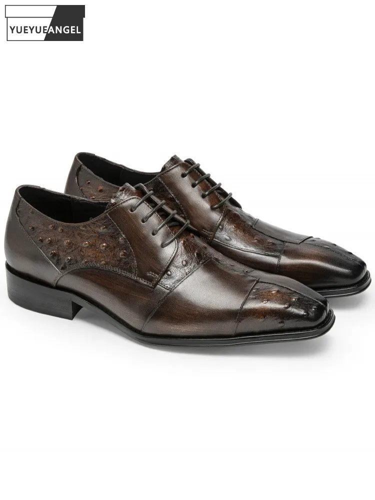 Handmade Business Men Formal Work Shoes Square Toe Cowhide Genuine Leather Dress Shoes Autumn Italian Lace Up Oxfords Footwear
Handmade Business Men Formal Work Shoes Square Toe Cowhide Genuine Leather Dress Shoes Autumn Italian Lace Up Oxfords Footwear