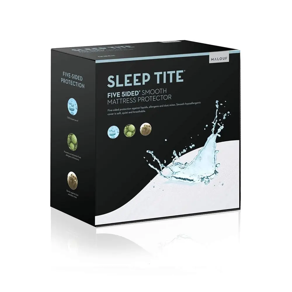 Пятисторонняя защита матраса Sleep Tite — 100% водонепроницаемость сверху и бокам, King
Пятисторонняя защита матраса Sleep Tite — 100% водонепроницаемость сверху и бокам, King