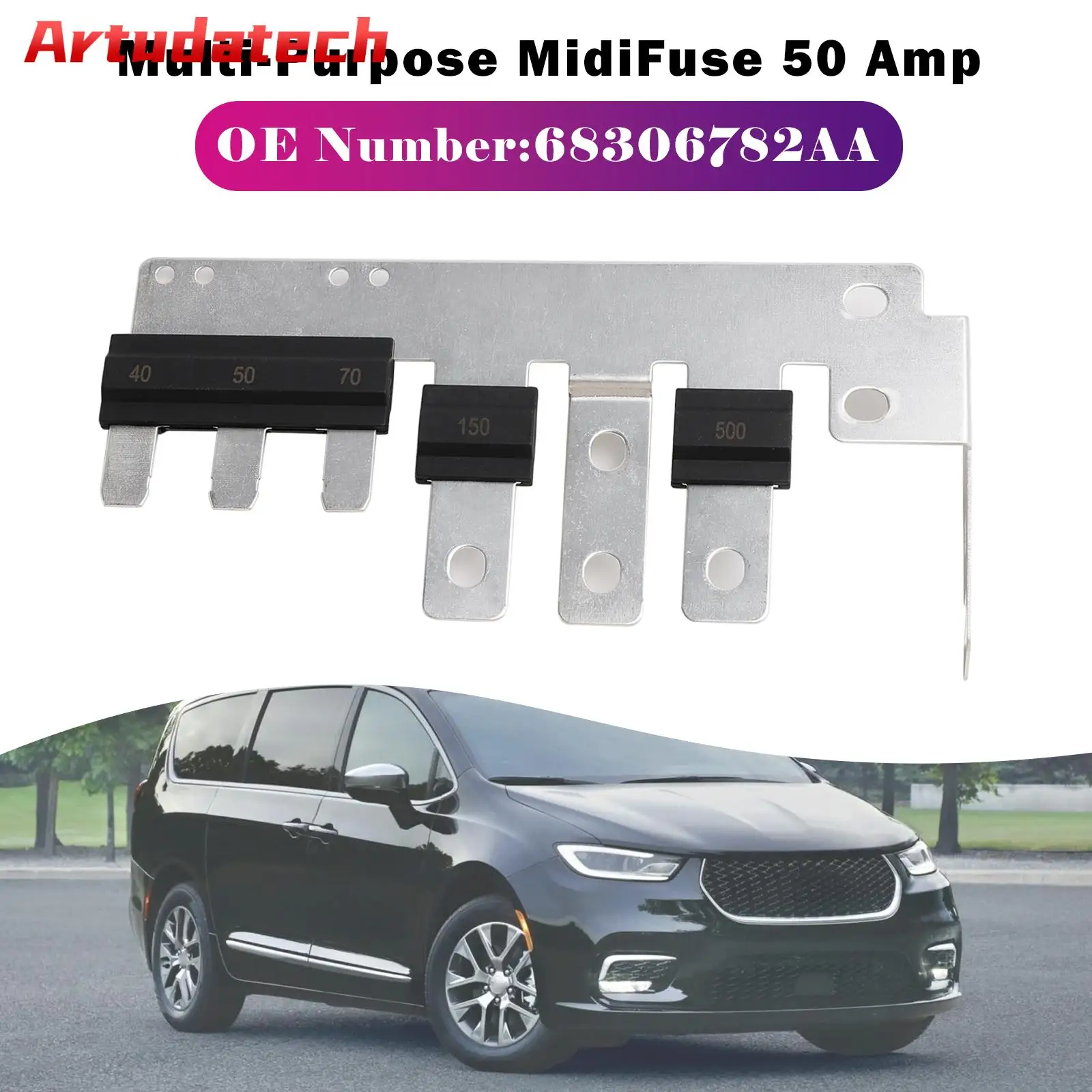 Artudatech Multi-Purpose Midi Fuse 50 Amp 68306782AA For Chrysler Pacifica Voyager 2020 2021 2022 2023 2024 2025
Artudatech Multi-Purpose Midi Fuse 50 Amp 68306782AA For Chrysler Pacifica Voyager 2020 2021 2022 2023 2024 2025