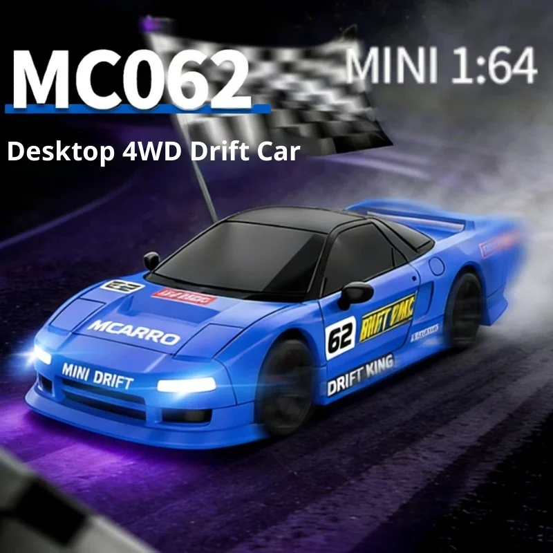 In Stock Mc062 Mini Drift Car 1/64 Desktop Series Full Scale Entry Level Rc Sports Car New Year Mini Remote Control Racing Car