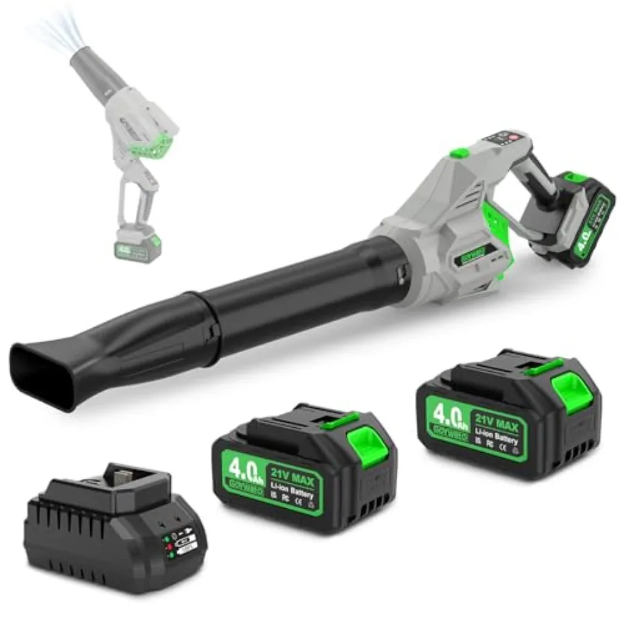 21V Cordless Leaf Blower - 700CFM Brushless Lightweight Handhold Battery Operated Leaf Blower with 3 Speed and Turbo Mode inclu
21V Cordless Leaf Blower - 700CFM Brushless Lightweight Handhold Battery Operated Leaf Blower with 3 Speed and Turbo Mode inclu
