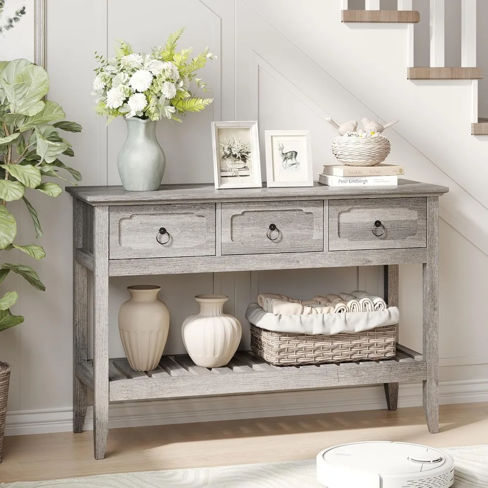 Rustic Entryway Table with Large Storage Space, Farmhouse Feel Console Table for Entryway, Sturdy & Reliable Structure
Rustic Entryway Table with Large Storage Space, Farmhouse Feel Console Table for Entryway, Sturdy & Reliable Structure
