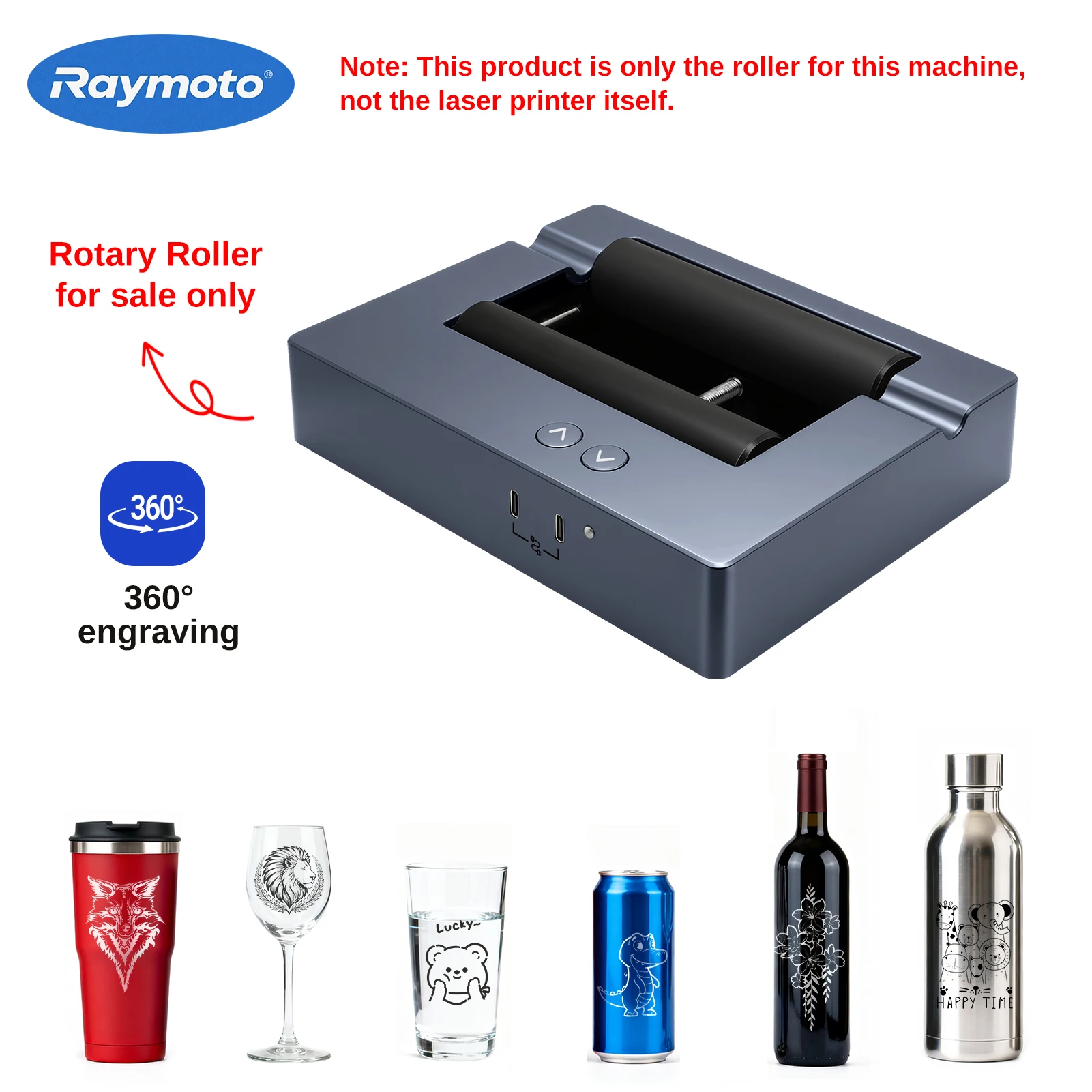 Raymoto Rotating Roller, Dual-Mode Switching Compatible with all Raymoto laser engravers, specifically designed for engravi
Raymoto Rotating Roller, Dual-Mode Switching Compatible with all Raymoto laser engravers, specifically designed for engravi