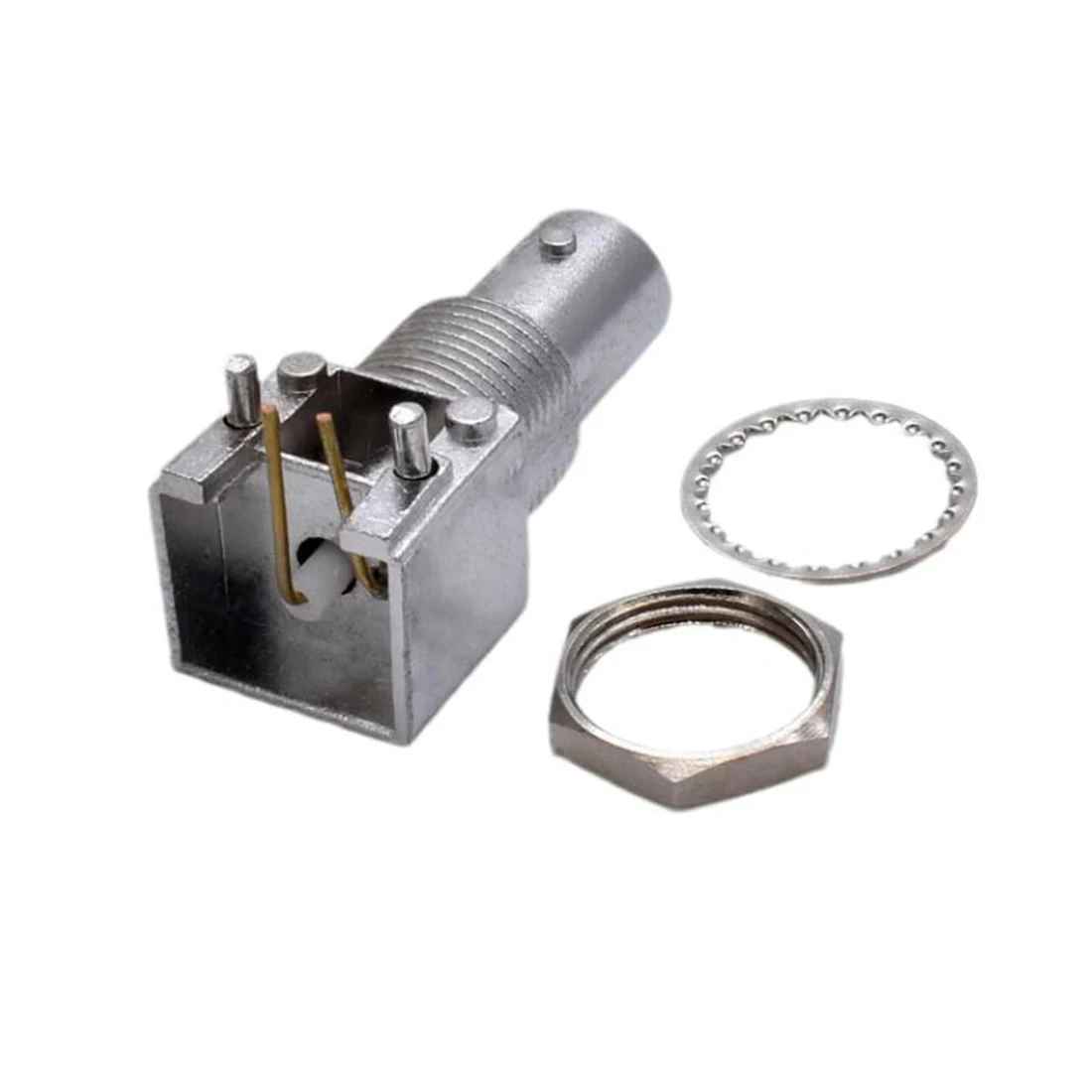 1PC BNC Female with Nut RF Coax Connector Right Angle PCB Mount Plug-in Socket for Video Monitoring NEW
1PC BNC Female with Nut RF Coax Connector Right Angle PCB Mount Plug-in Socket for Video Monitoring NEW