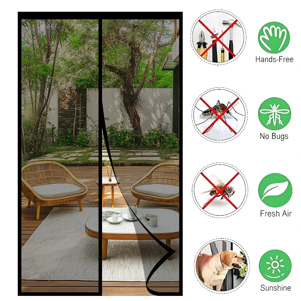 100X210cm Magnetic Fly Screen Door Easy to Install Self-Closing Pet-Friendly Bug Fly Screens Patio Screen
100X210cm Magnetic Fly Screen Door Easy to Install Self-Closing Pet-Friendly Bug Fly Screens Patio Screen
