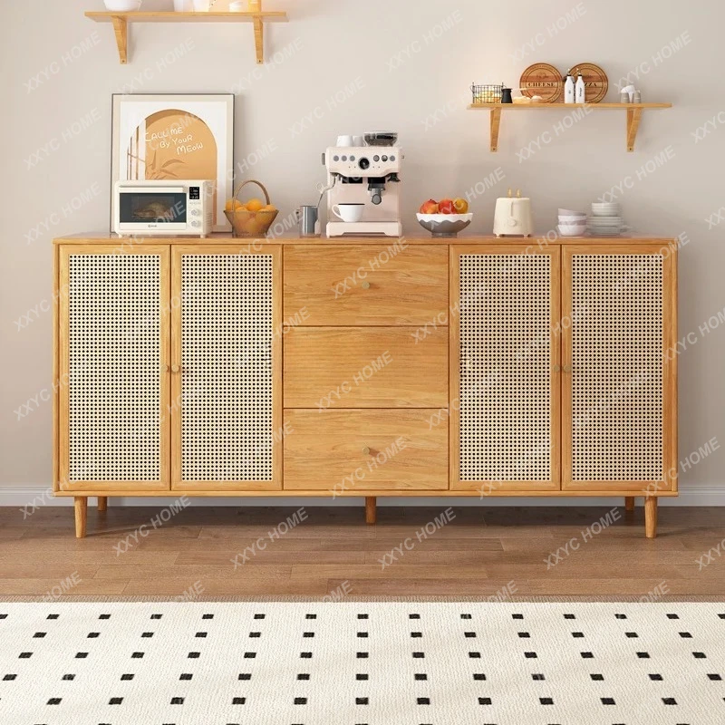 L solid wood rattan dining side cabinet household Japanese dining room, living room against the wall entrance, drawer
L solid wood rattan dining side cabinet household Japanese dining room, living room against the wall entrance, drawer
