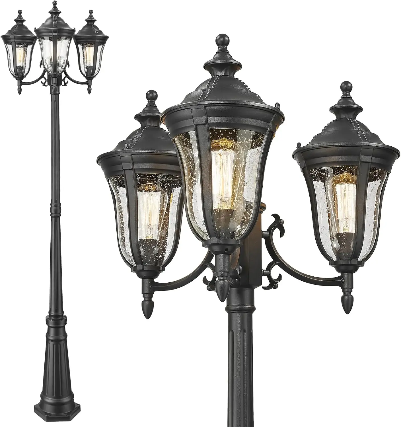 3-Head Outdoor Post Lamp with High Posts Outdoor Lighting, Waterproof Exterior Pillar Latern Outside Hardwired
3-Head Outdoor Post Lamp with High Posts Outdoor Lighting, Waterproof Exterior Pillar Latern Outside Hardwired