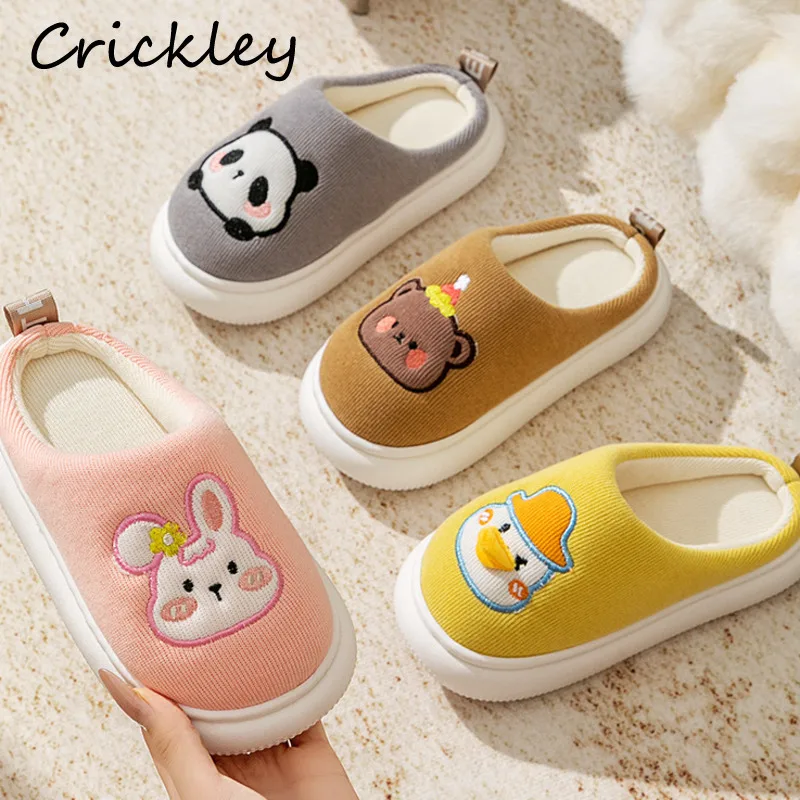 Cartoon Panda Bunny Kids Slippers Duck Bear Embroidery Boys Girls Slippers Autumn Winter Soft Sole Children Cotton Indoor Shoes
Cartoon Panda Bunny Kids Slippers Duck Bear Embroidery Boys Girls Slippers Autumn Winter Soft Sole Children Cotton Indoor Shoes