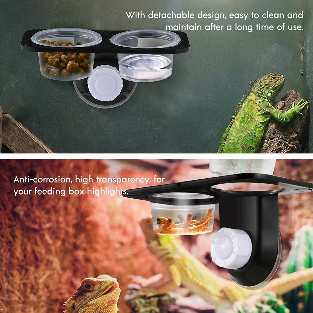 2pcs Reptile Feeder Black Plastic Suction Cup Lizard Pet Bowls Aquarium Reptile Food Dishes Easy Stable Long Service
2pcs Reptile Feeder Black Plastic Suction Cup Lizard Pet Bowls Aquarium Reptile Food Dishes Easy Stable Long Service
