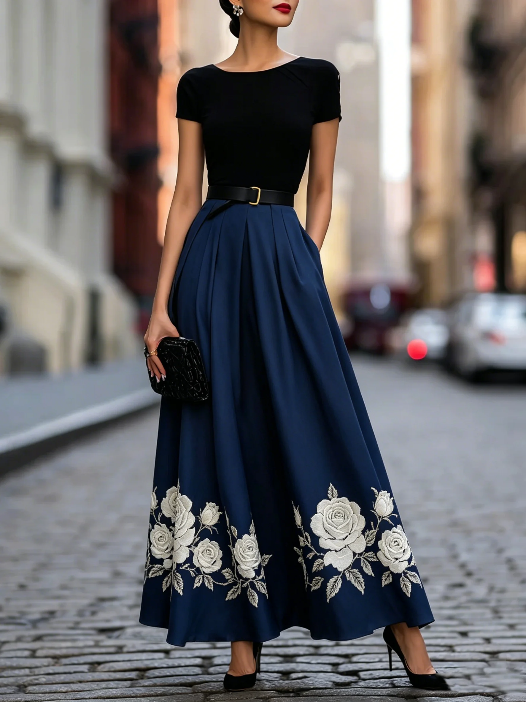Women's Summer Short Sleeve Printed Maxi Dress High Waist Slim Retro Floral A-Line Dress for Women Casual Versatile Outfit
Women's Summer Short Sleeve Printed Maxi Dress High Waist Slim Retro Floral A-Line Dress for Women Casual Versatile Outfit