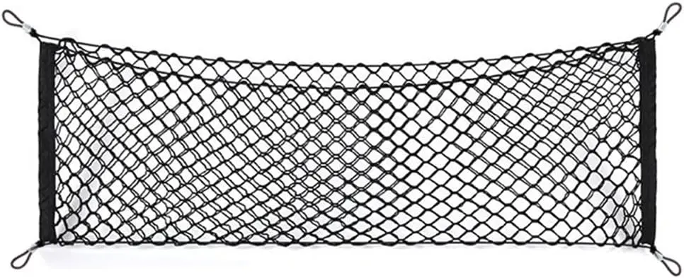 Car Rear Cargo Net, Universal Adjustable Elastic Trunk Organizer with Hooks for SUV Truck, 35.4x15.7 Inch Nylon Mesh
Car Rear Cargo Net, Universal Adjustable Elastic Trunk Organizer with Hooks for SUV Truck, 35.4x15.7 Inch Nylon Mesh