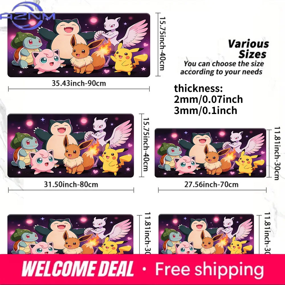 Cute Pokemon Characters Gaming Mouse Pad Non-Slip Desk Mat
Cute Pokemon Characters Gaming Mouse Pad Non-Slip Desk Mat