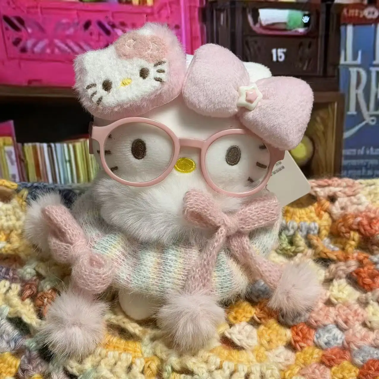 Hello Kitty Pink Sweet Plush Keychain Glasses Knit Outfit Design Kawaii Kitty Plush Doll Pendant for Girly Gifts Daily Bag Decor
Hello Kitty Pink Sweet Plush Keychain Glasses Knit Outfit Design Kawaii Kitty Plush Doll Pendant for Girly Gifts Daily Bag Decor