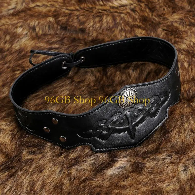96GB Headgear Adjustable Leather Headband Medieval Knight Headband Motorcycle Driving Headwear Halloween Cosplay Accessory
96GB Headgear Adjustable Leather Headband Medieval Knight Headband Motorcycle Driving Headwear Halloween Cosplay Accessory