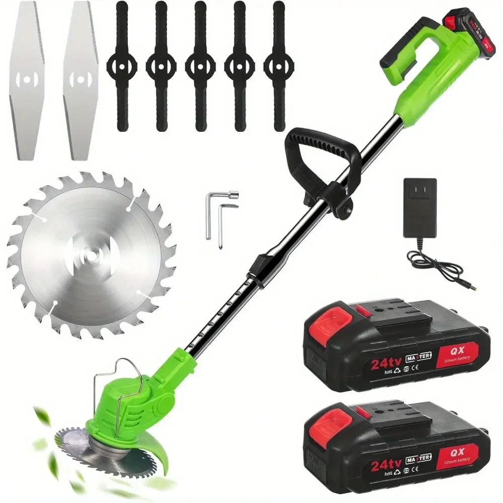 600W Cordless Grass Trimmer 51 Height Adjustable, 8 Sharp Blades 224V Batteries, Powerful Brush Cutter For Garden Yard Easy To
600W Cordless Grass Trimmer 51 Height Adjustable, 8 Sharp Blades 224V Batteries, Powerful Brush Cutter For Garden Yard Easy To