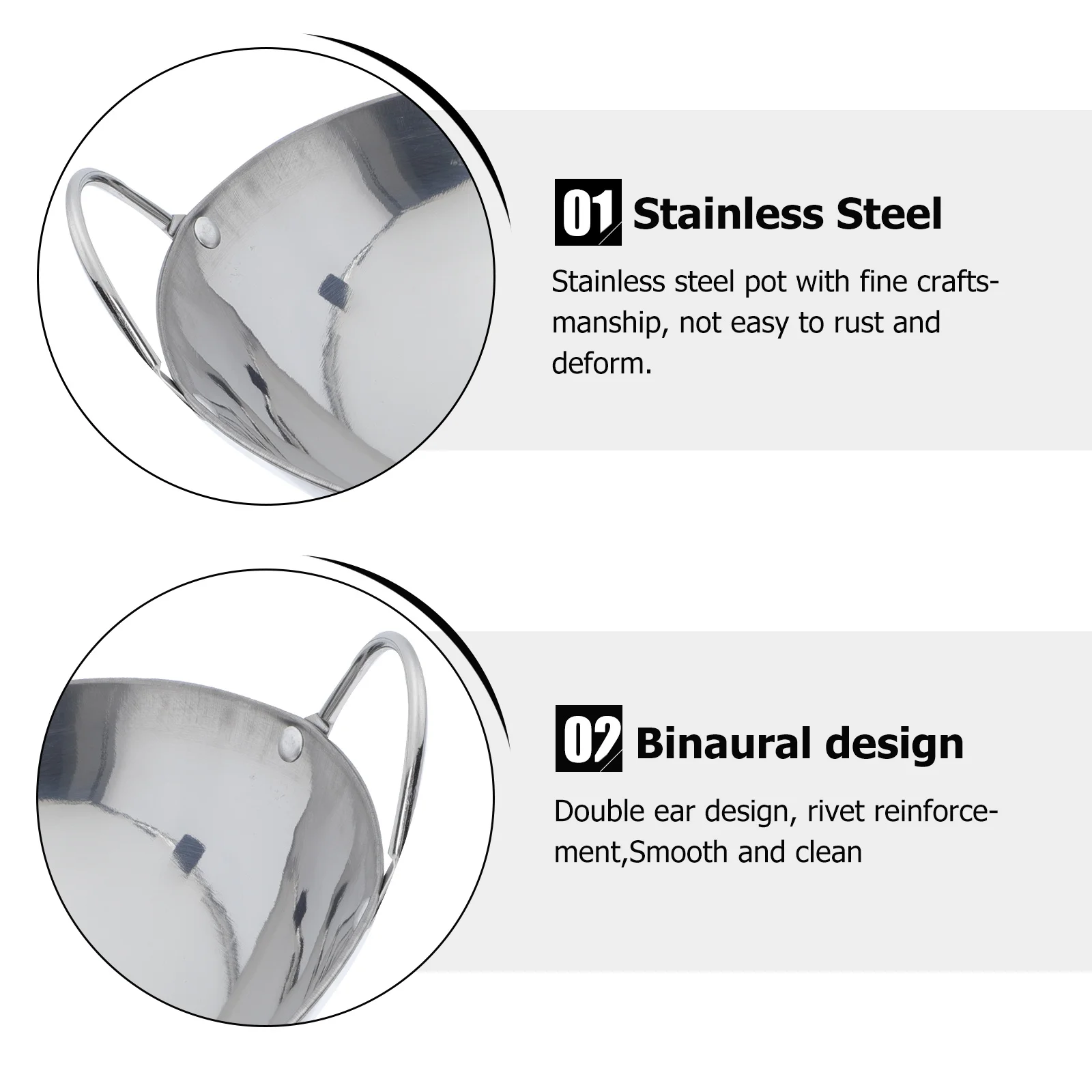 1Pcs Stainless Steel Hot Pot Portable Thickened Reheat Cooking Pot Nonstick Lightweight for Outdoor Stainless Steel Pan
1Pcs Stainless Steel Hot Pot Portable Thickened Reheat Cooking Pot Nonstick Lightweight for Outdoor Stainless Steel Pan