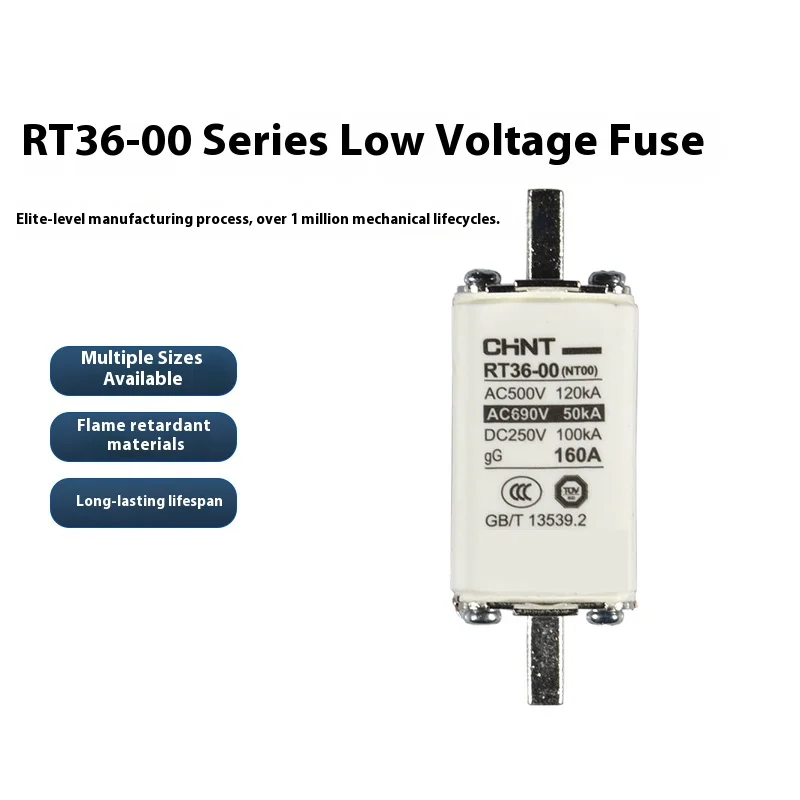 CHINT Insurance Ceramic Blade Contact Fuse RT36-0 1 2 RT16 160A 250A 630A RT36-00(NT00) 32A RT36-00(NT00) 100A RT36-00(NT00)
CHINT Insurance Ceramic Blade Contact Fuse RT36-0 1 2 RT16 160A 250A 630A RT36-00(NT00) 32A RT36-00(NT00) 100A RT36-00(NT00)