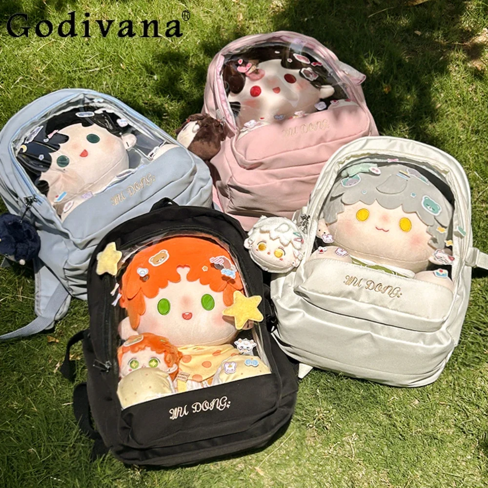 Sweet Cute Transparent Black Itabag Casual Large Capacity Students Travel Women's Shoulder Bags Handbag
Sweet Cute Transparent Black Itabag Casual Large Capacity Students Travel Women's Shoulder Bags Handbag