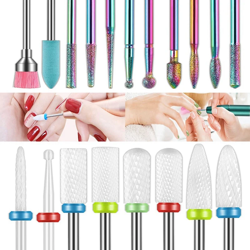 Complete 19Pcs Diamond Cuticle Nail Drill Bits Set, 3/32 Inch For Electric Nail File, Acrylic & Gel Nail Art
Complete 19Pcs Diamond Cuticle Nail Drill Bits Set, 3/32 Inch For Electric Nail File, Acrylic & Gel Nail Art