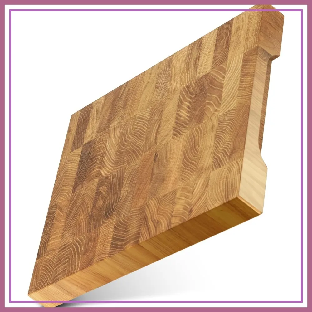 12x10 End Grain Cutting Board, Oak Butcher Block with Non-Slip Feet & Handles, Knife-Friendly Charcuterie Board
12x10 End Grain Cutting Board, Oak Butcher Block with Non-Slip Feet & Handles, Knife-Friendly Charcuterie Board