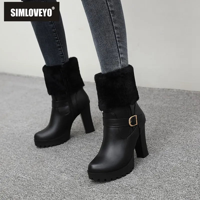 SIMLOVEYO Women Boots Round Toe Belt Buckles Big Size 41 42 43 Sweet Female Booties Block Heels 10cm Platform 2cm Female mujer
SIMLOVEYO Women Boots Round Toe Belt Buckles Big Size 41 42 43 Sweet Female Booties Block Heels 10cm Platform 2cm Female mujer