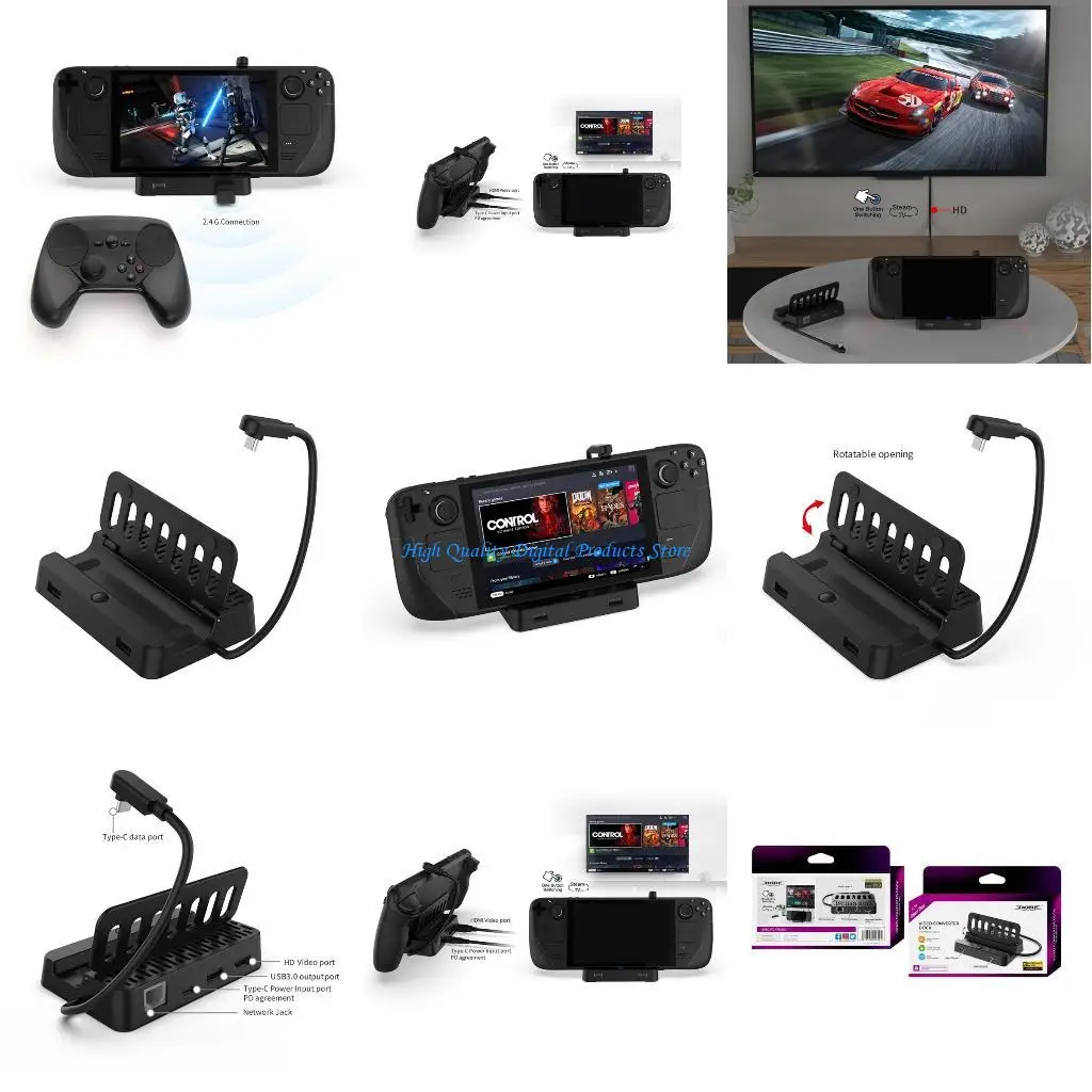 U2JE Enjoy HighQuality Graphics Gigabit Ethernet Port Fast Connectivitys4K@60Hz HDMI2.0 Docking Station For SteamDeck Console
U2JE Enjoy HighQuality Graphics Gigabit Ethernet Port Fast Connectivitys4K@60Hz HDMI2.0 Docking Station For SteamDeck Console