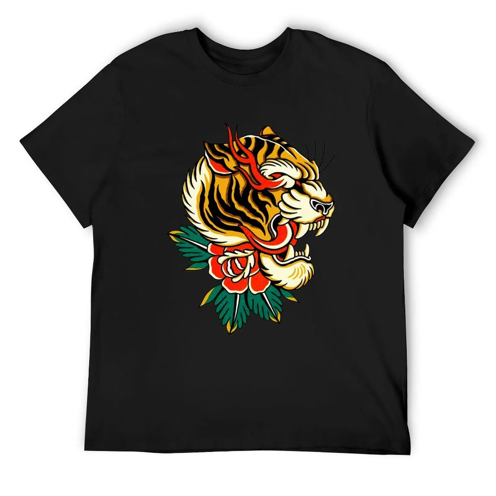 Traditional Tiger and Rose Tattoo T-Shirt quick-drying boys animal print football t shirt clothes plain black t shirts men
Traditional Tiger and Rose Tattoo T-Shirt quick-drying boys animal print football t shirt clothes plain black t shirts men