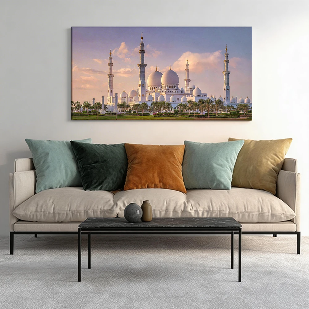 Large-sized solid wood frame canvas painting 1pc Sheikh Zayed Grand Mosque.
Large-sized solid wood frame canvas painting 1pc Sheikh Zayed Grand Mosque.