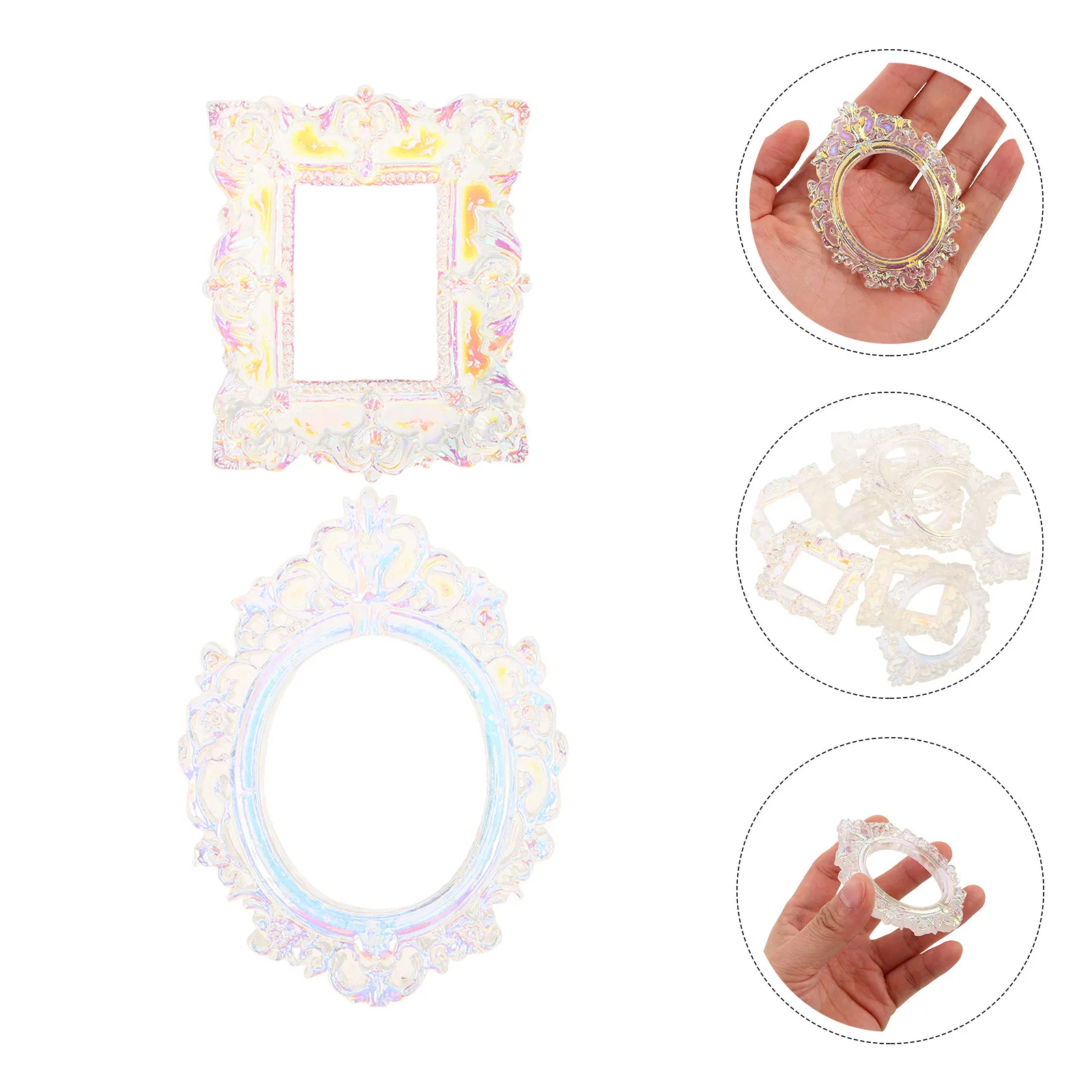 10 шт. винтажных рамок для демонстрации дизайна ногтей в стиле барокко, мини-держатели для фотографий, маленькие овальные и прямоугольные фоторамки для маникюра
10 шт. винтажных рамок для демонстрации дизайна ногтей в стиле барокко, мини-держатели для фотографий, маленькие овальные и прямоугольные фоторамки для маникюра