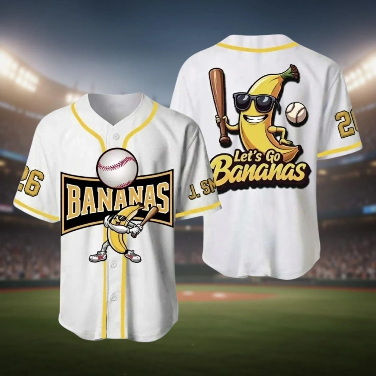Banana Team Personalized Baseball Jersey Custom Name Number Sports Shirt Breathable Unisex Fan Apparel Gift
Banana Team Personalized Baseball Jersey Custom Name Number Sports Shirt Breathable Unisex Fan Apparel Gift