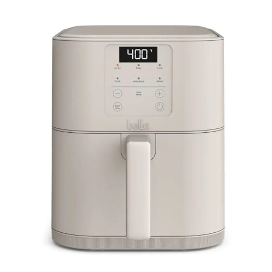 6 Qt Slim Air Fryer for compact kitchens, ceramic nonstick coating, oatmilk color, space-saving design with 6 presets and auto
6 Qt Slim Air Fryer for compact kitchens, ceramic nonstick coating, oatmilk color, space-saving design with 6 presets and auto