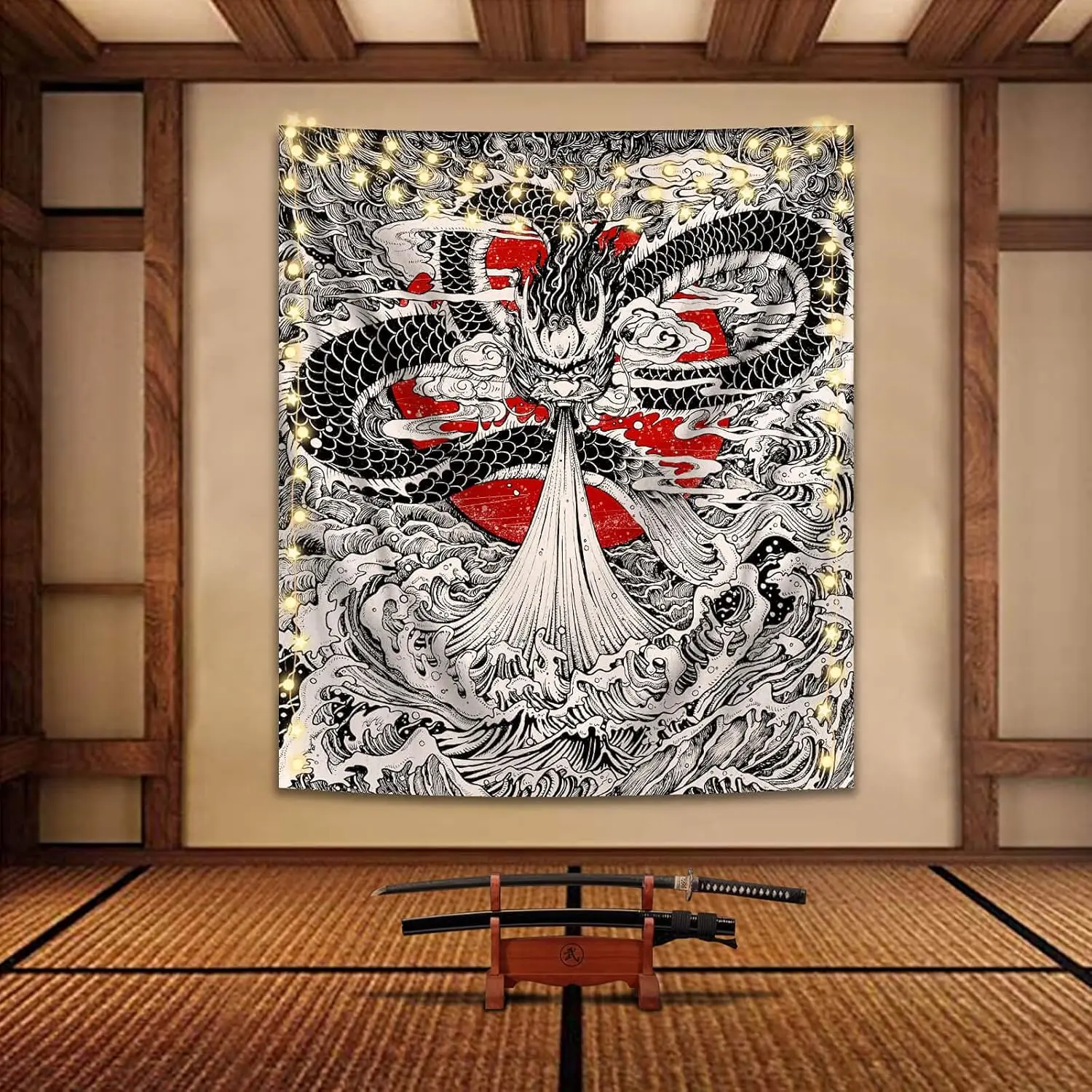Japanese Great Wave Red Sun Tapestry, Cool Dragon King Anime Black Wall Hanging Tapestry for Men Room Decor, Japanese tapestry
Japanese Great Wave Red Sun Tapestry, Cool Dragon King Anime Black Wall Hanging Tapestry for Men Room Decor, Japanese tapestry