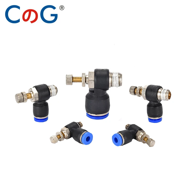 Air SL 1/8 1/4 3/8 1/2 Speed Control Pneumatic Fitting Throttle Valve Controller 4 6 8 10mm Hose Tube Fast adjustable Connection
Air SL 1/8 1/4 3/8 1/2 Speed Control Pneumatic Fitting Throttle Valve Controller 4 6 8 10mm Hose Tube Fast adjustable Connection