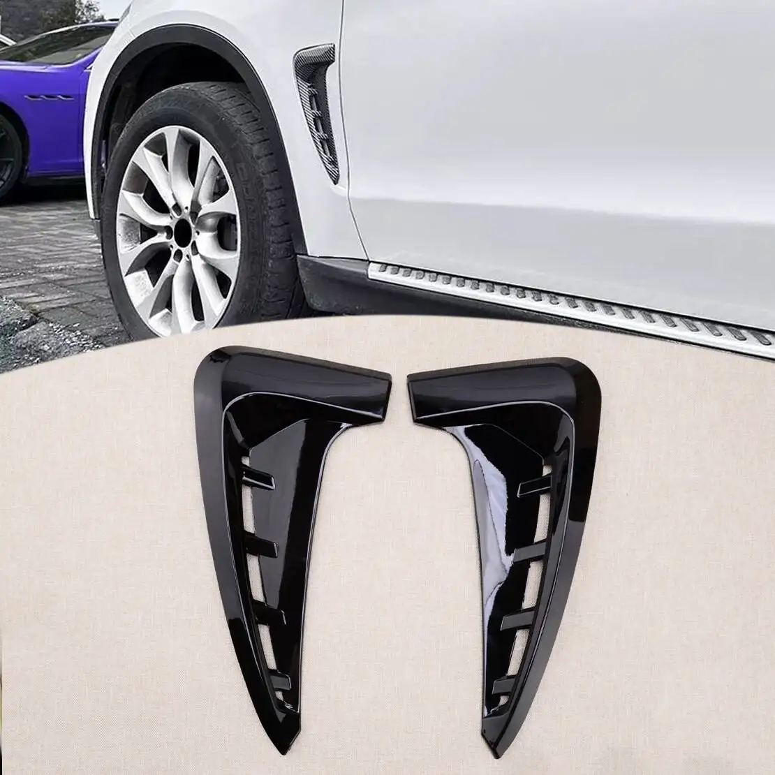 1 Pair Side Wing Air Flow Fender Intake Vent Covers Trims Fit for BMW X5 F15 M Sport 2014 2015 2016 2017 2018 Black
1 Pair Side Wing Air Flow Fender Intake Vent Covers Trims Fit for BMW X5 F15 M Sport 2014 2015 2016 2017 2018 Black