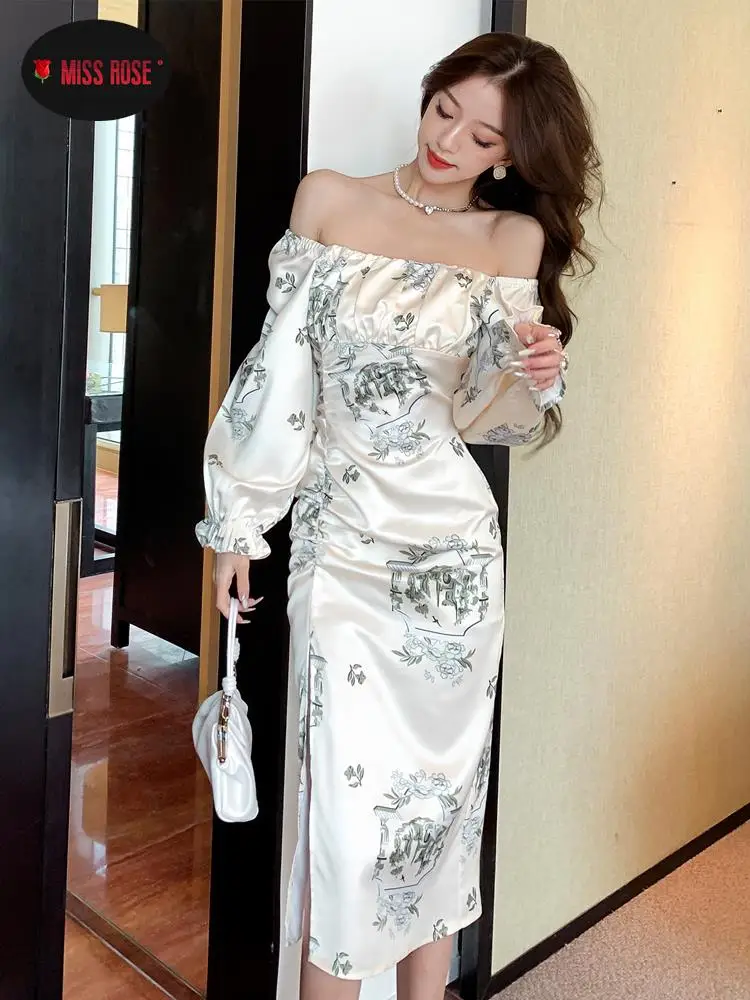 Chinese Vintage Style Square Neck Dress Women Split QIPAO Print Folds Quilted Dresses Party Club Evening Long Sleeve Vestidos
Chinese Vintage Style Square Neck Dress Women Split QIPAO Print Folds Quilted Dresses Party Club Evening Long Sleeve Vestidos