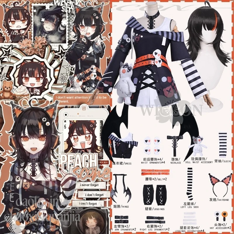 Sawatari Koko Cosplay Anime Game Mahou Shoujo No Majo Saiban Kawaii Y2K Jirai Kei Sexy Demon Dress Wings Halloween Girls Costume
Sawatari Koko Cosplay Anime Game Mahou Shoujo No Majo Saiban Kawaii Y2K Jirai Kei Sexy Demon Dress Wings Halloween Girls Costume
