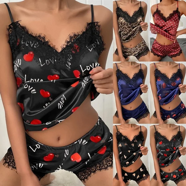 Lace Dot Print Women's Pajama Set Short Sleeve V-Neck Sleepwear Comfortable Breathable Polyester Blend Casual Home Clothes
Lace Dot Print Women's Pajama Set Short Sleeve V-Neck Sleepwear Comfortable Breathable Polyester Blend Casual Home Clothes