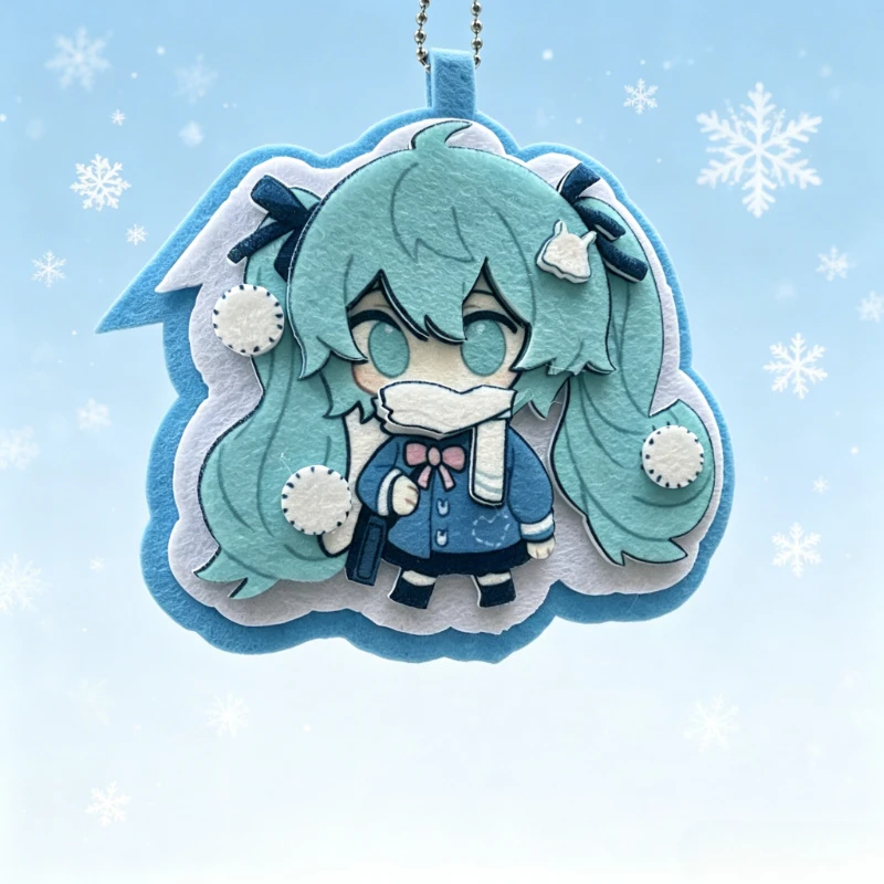 Hatsune Miku cartoon cute doll keychain kawaii anime wool felt figure pendant backpack accessory anime merchandise wholesale
Hatsune Miku cartoon cute doll keychain kawaii anime wool felt figure pendant backpack accessory anime merchandise wholesale