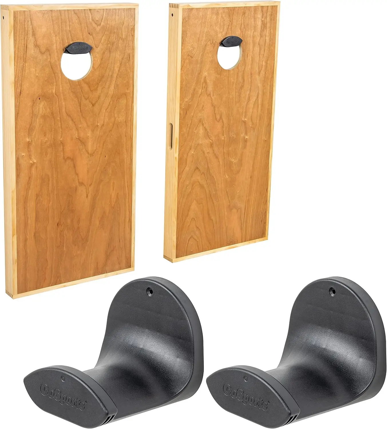 Wall Mounted Cornhole Board Hangers Set of 2 with Bean Bag Tote
Wall Mounted Cornhole Board Hangers Set of 2 with Bean Bag Tote