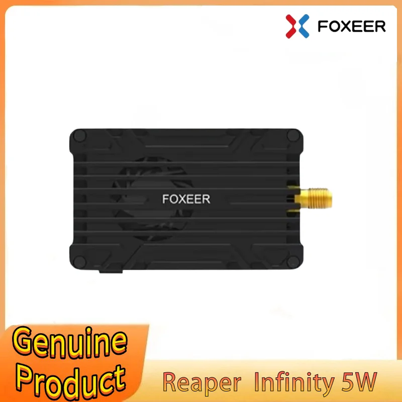 Foxeer Reaper Infinity 5W 80CH VTX 4.9G 6G 5.8G Built in Mic Fan CNC Heat Dissipation for RC FPV Long Range Drone
Foxeer Reaper Infinity 5W 80CH VTX 4.9G 6G 5.8G Built in Mic Fan CNC Heat Dissipation for RC FPV Long Range Drone