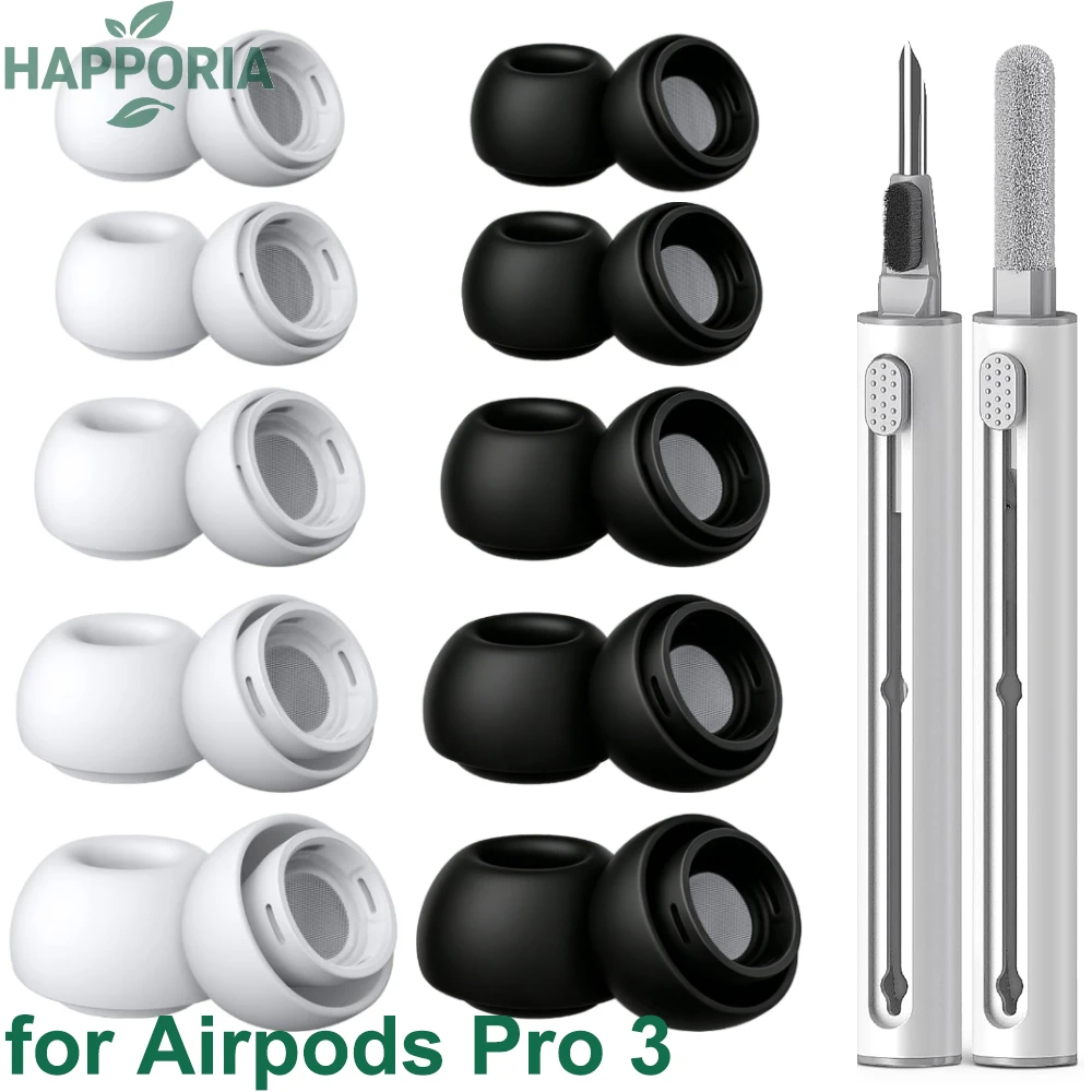 HAPPORIA Silicone Ear Tips for AirPods Pro 3 Replacement Earbuds Noise Reduction Anti-slip Ear Caps Secure Fit Soft Ear Cushion
HAPPORIA Silicone Ear Tips for AirPods Pro 3 Replacement Earbuds Noise Reduction Anti-slip Ear Caps Secure Fit Soft Ear Cushion