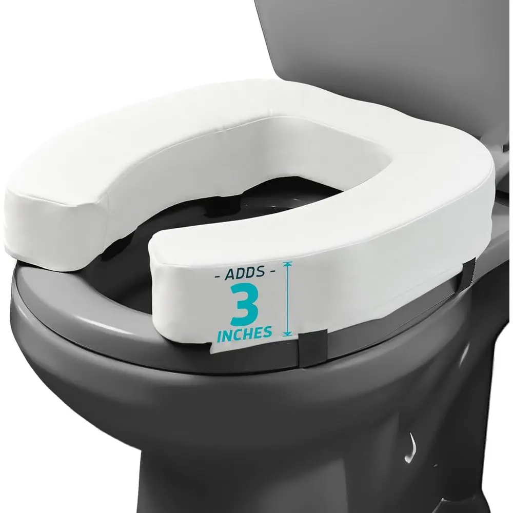 3-Inch Toilet Seat Riser for Enhanced Comfort and Post-Surgery Support (White)
3-Inch Toilet Seat Riser for Enhanced Comfort and Post-Surgery Support (White)