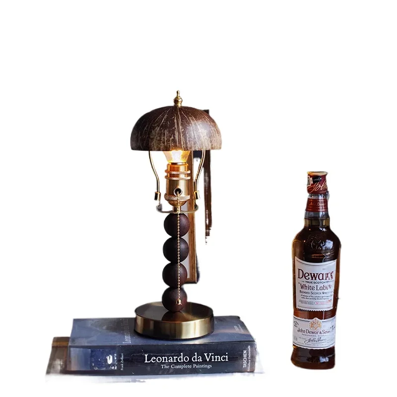 American retro coconut shell decorative desk lamp study bedroom bed and breakfast bar bedside ambient lamp medieval ornament
American retro coconut shell decorative desk lamp study bedroom bed and breakfast bar bedside ambient lamp medieval ornament