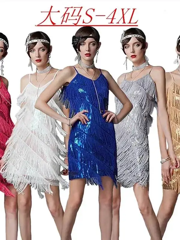 New Gatsby Plus Size Evening Dress Order Beads Tassel V-neck Straps Evening Dress Retro Glitter Dress Latin Dance
New Gatsby Plus Size Evening Dress Order Beads Tassel V-neck Straps Evening Dress Retro Glitter Dress Latin Dance