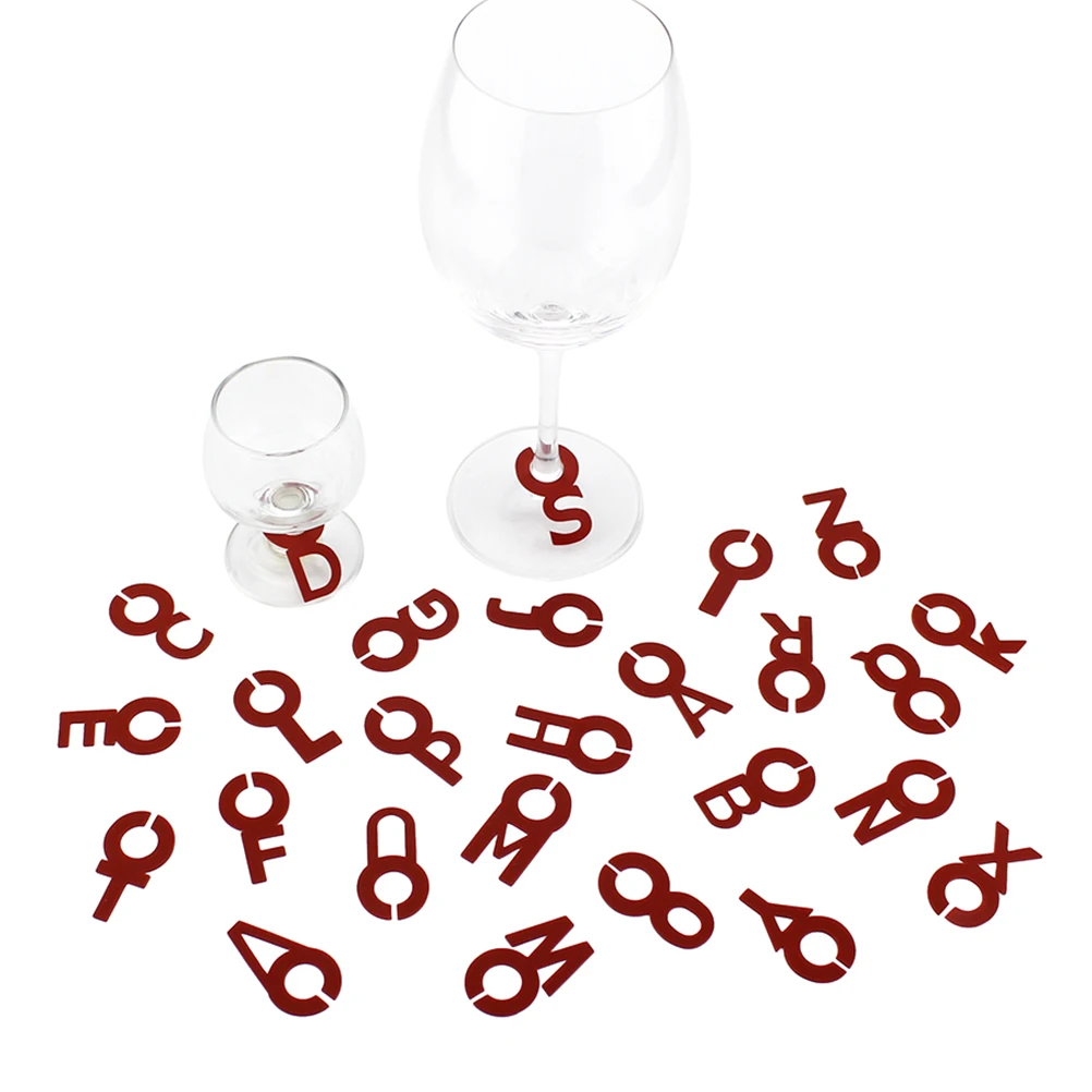 26 Pcs Glass Label Sticker Drink Stirrer Glasses Charms for Shape Markers Recognizer Alphabet Cup Silicone Food Grade
26 Pcs Glass Label Sticker Drink Stirrer Glasses Charms for Shape Markers Recognizer Alphabet Cup Silicone Food Grade