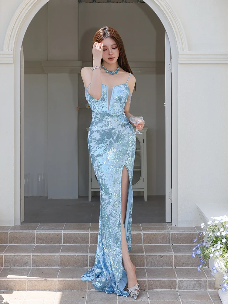 Blue Evening Gown by Xinxue a Faionable Mermaid Sle Sequin Dr for Women Ideal for Parties Weddings And Perfo...
Blue Evening Gown by Xinxue a Faionable Mermaid Sle Sequin Dr for Women Ideal for Parties Weddings And Perfo...